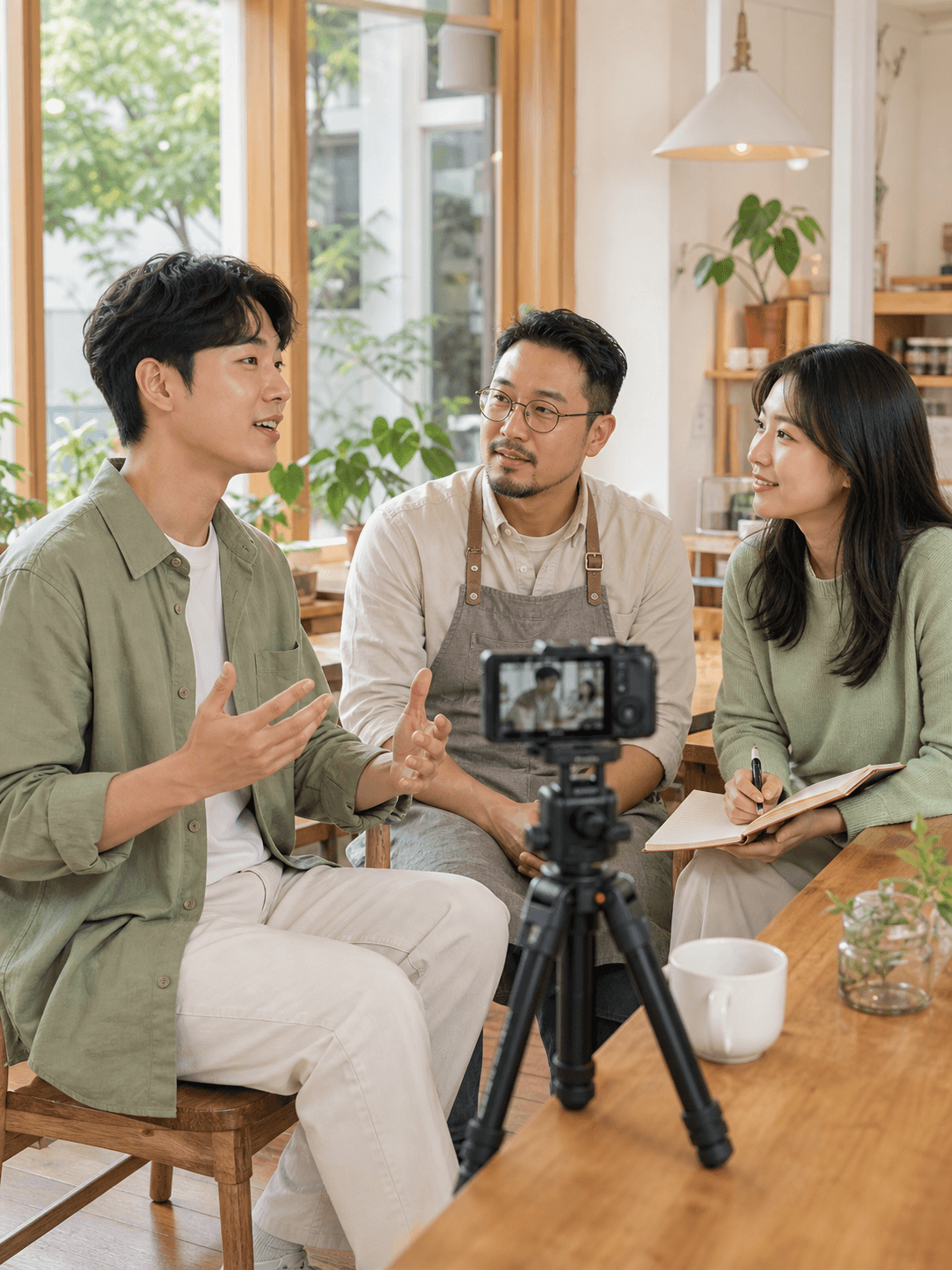 지역 이웃의 이야기를 영상으로 함께 만드는 모습